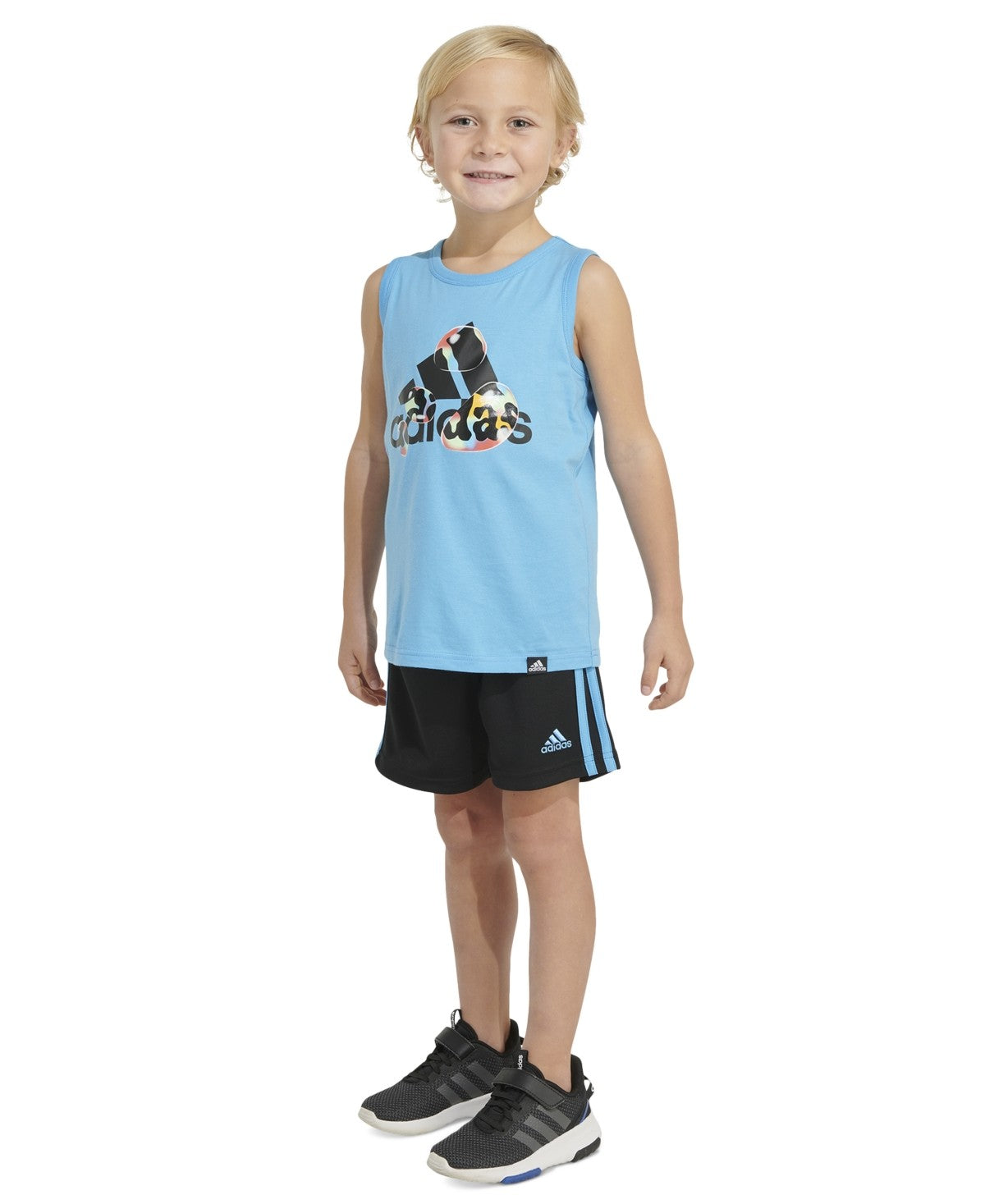 Adidas Boys 3-Stripe Shorts Set Size 6