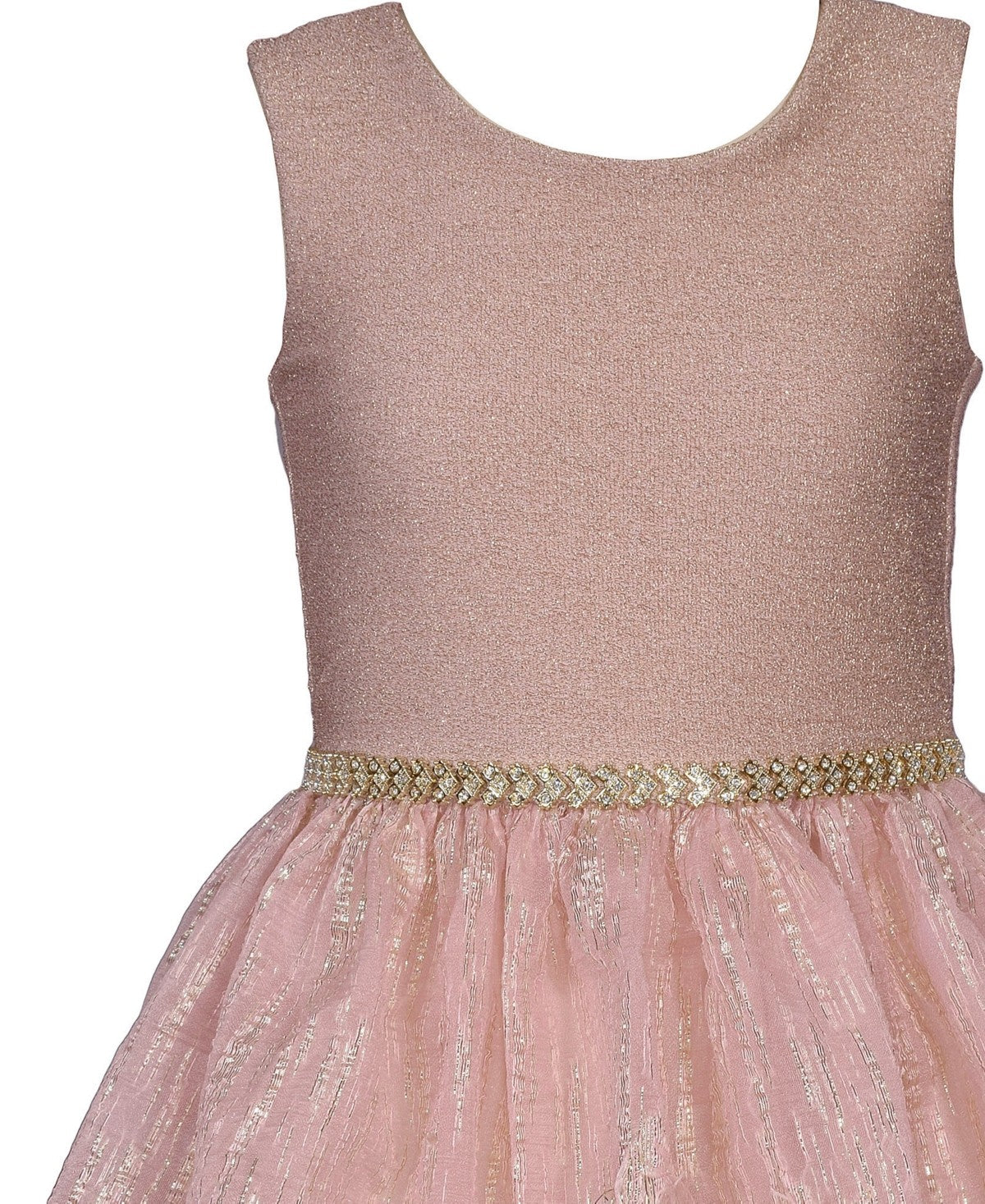 Bonnie Jean Girls Sparkle Knit Feather Dress Blush Size 6