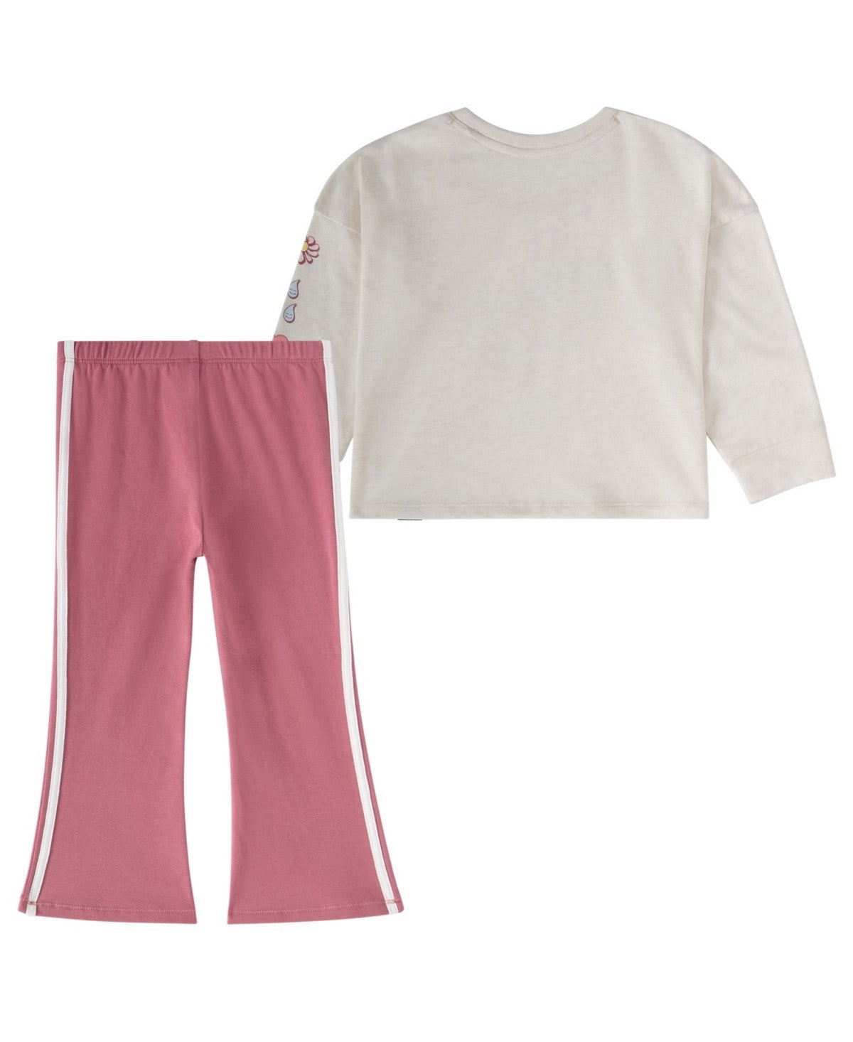 Adidas Girls Long Sleeve Tee and Flare Pant Set 24M