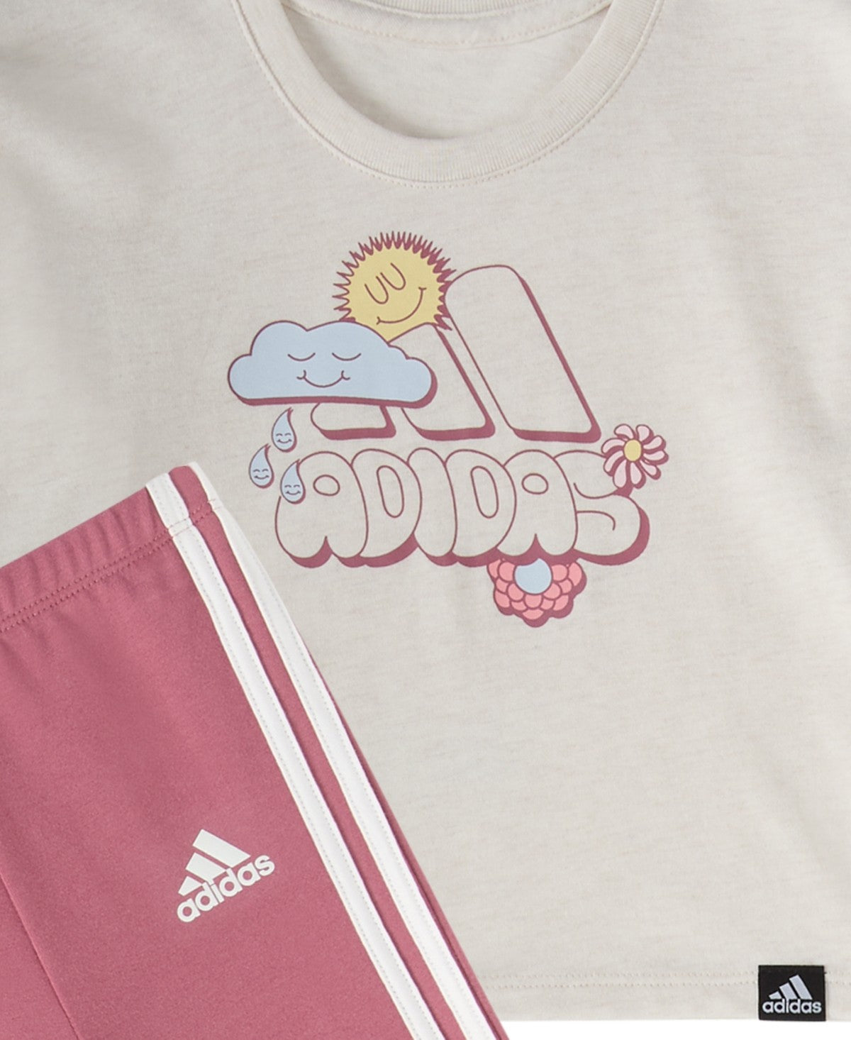 Adidas Girls Long Sleeve Tee and Flare Pant Set 24M