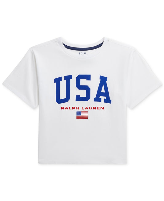 Polo Ralph Lauren Girls Logo Cotton Jersey Tee - White, S