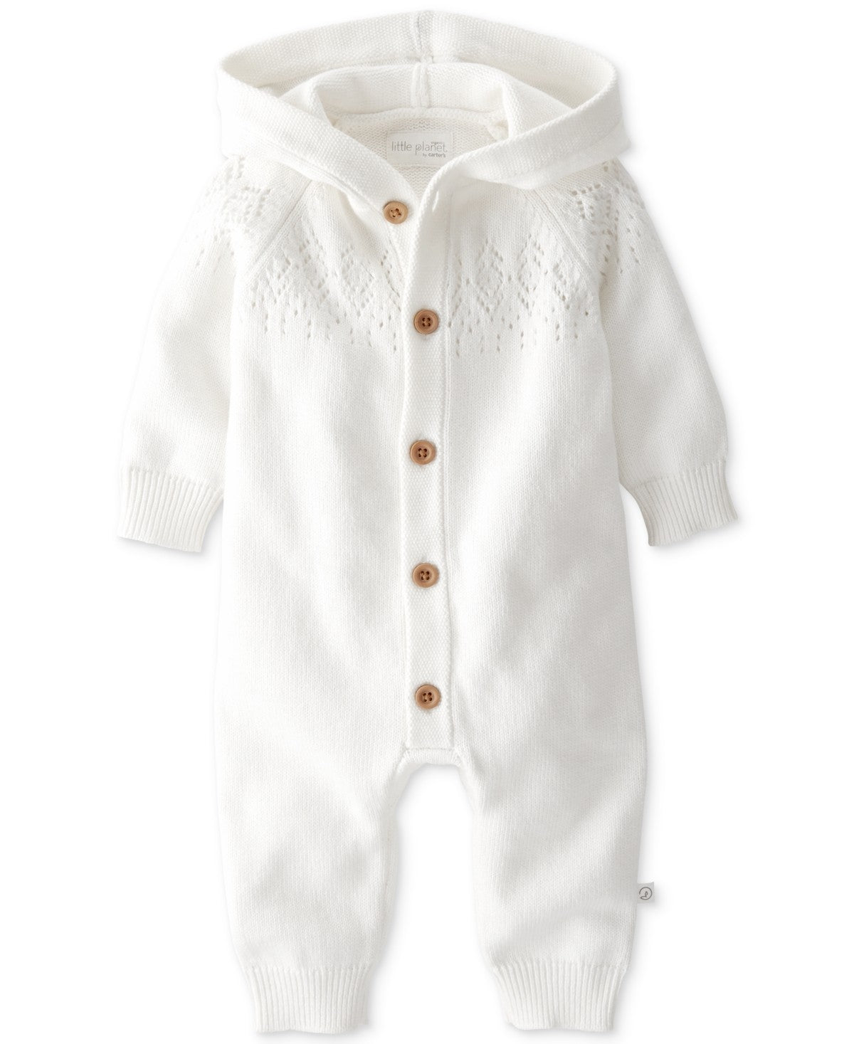 Carter's Organic boys Jumpsuit, 12M Ivory