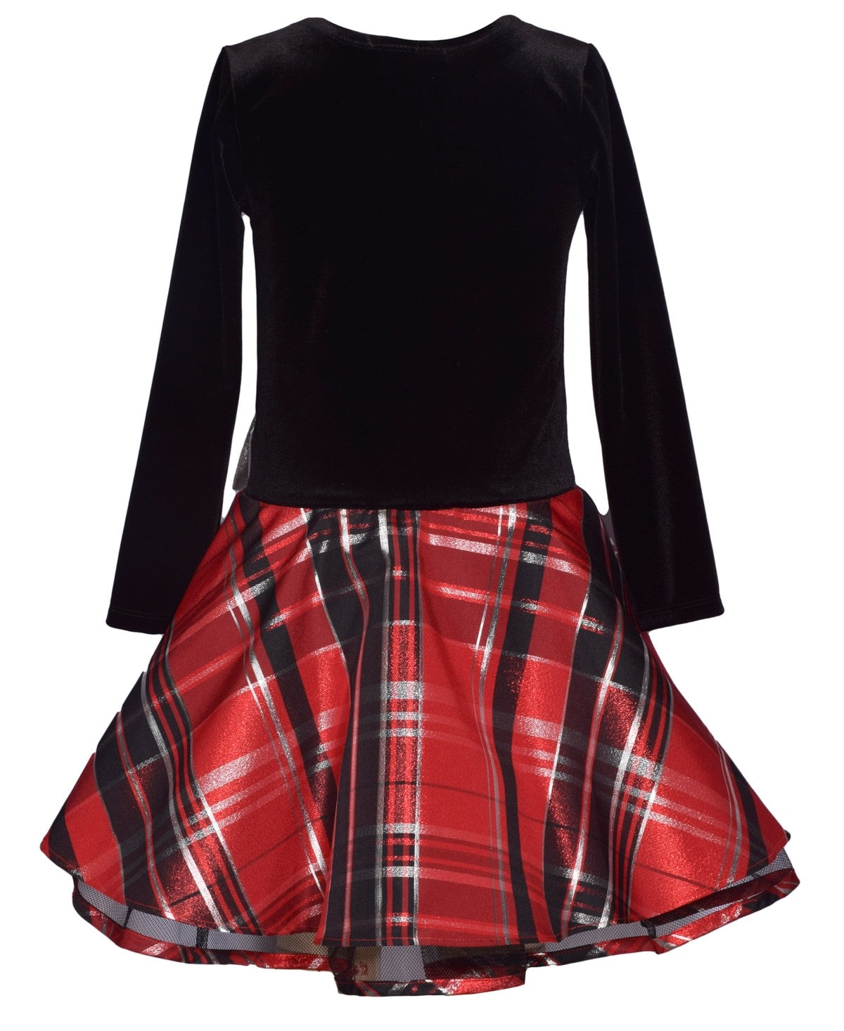 Bonnie Jean Girls Plaid Dress with Side Bow, Size 14 girl