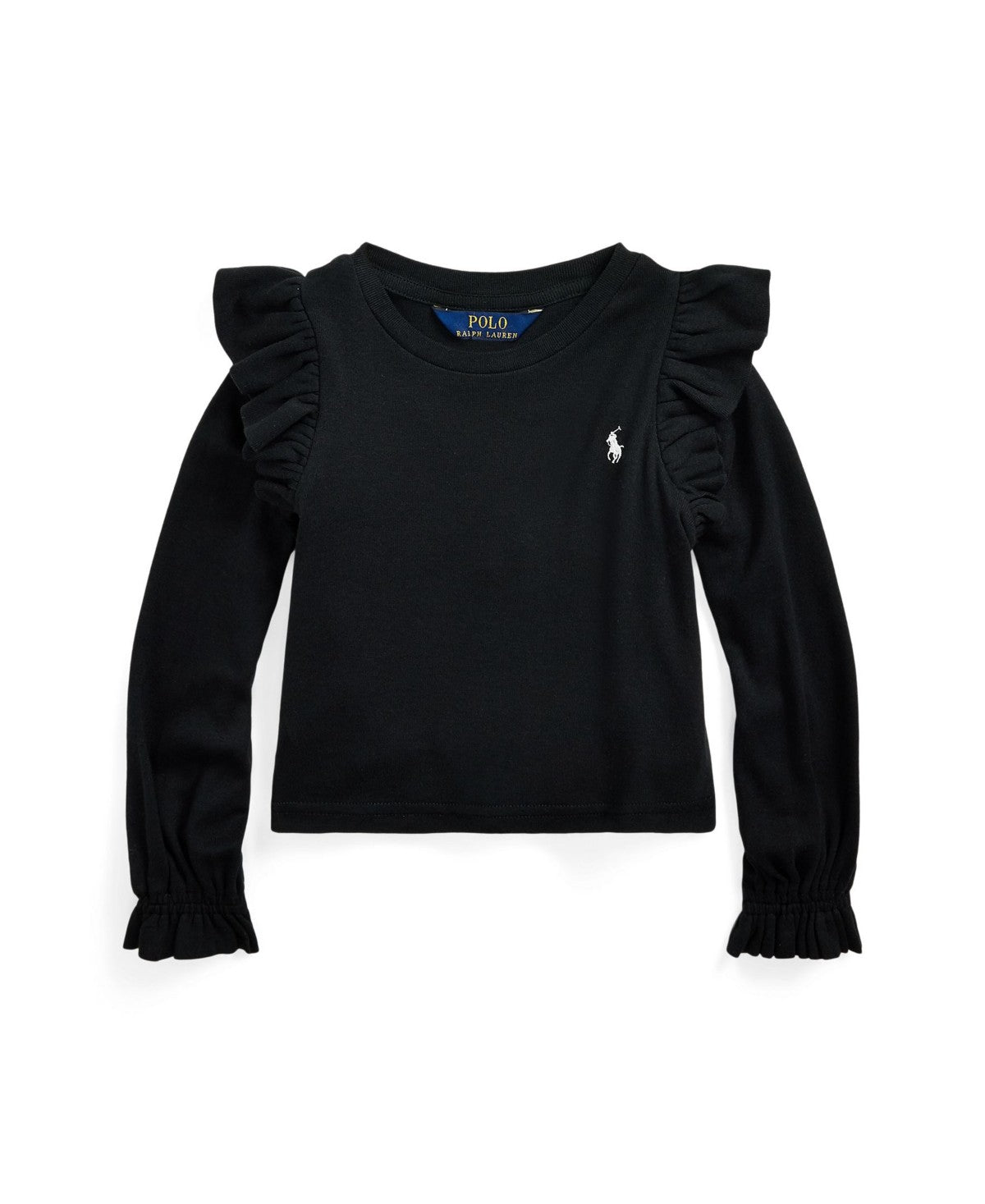 Polo Ralph Lauren Kids Ruffled Long Sleeve Top, Size 6 girl
