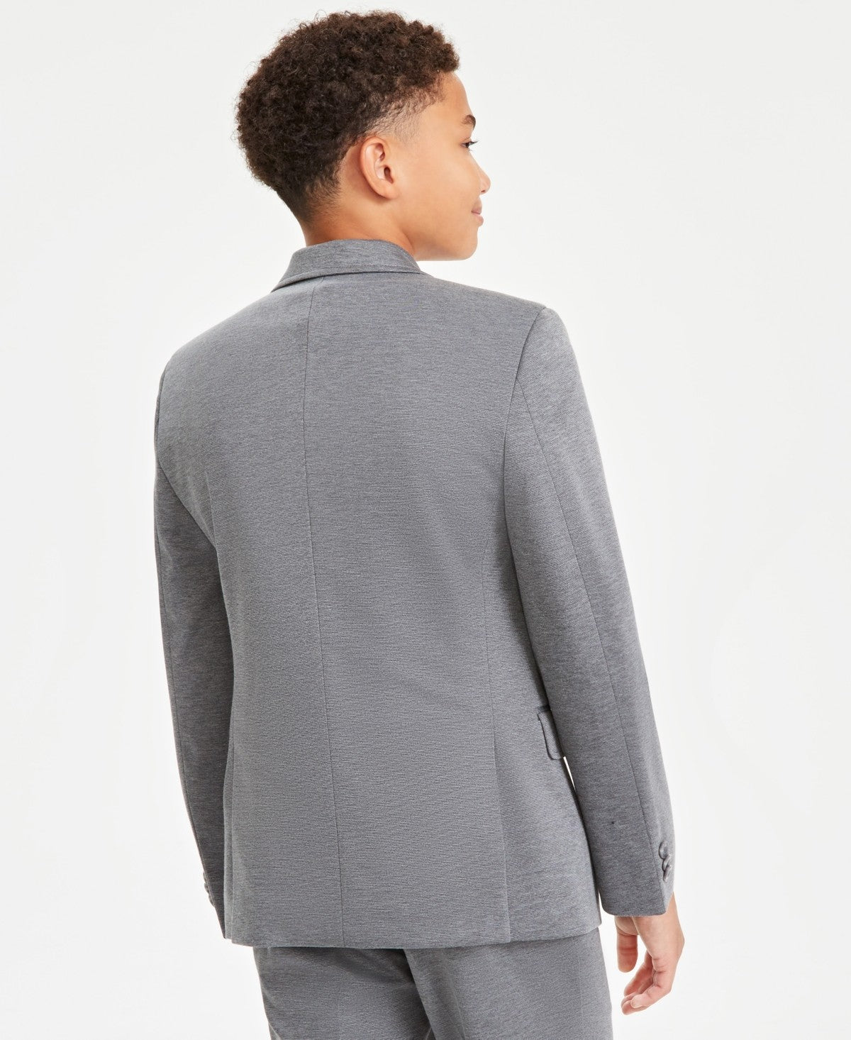 Michael Kors Boys Knit Stretch Suit Jacket 14R - Grey