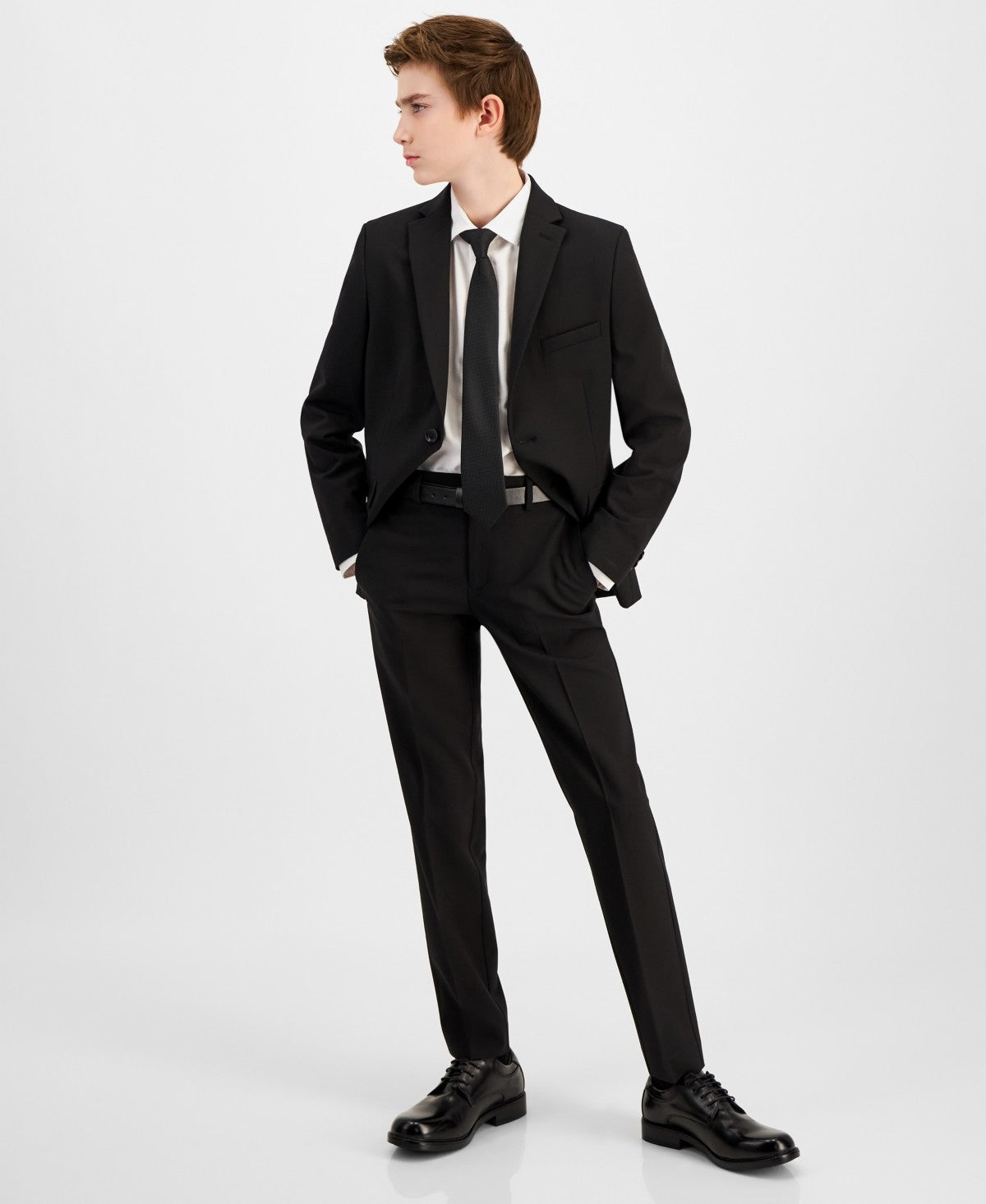 Kenneth Cole Reaction Boys' Slim Fit Dress Pants, Size 10R- Black