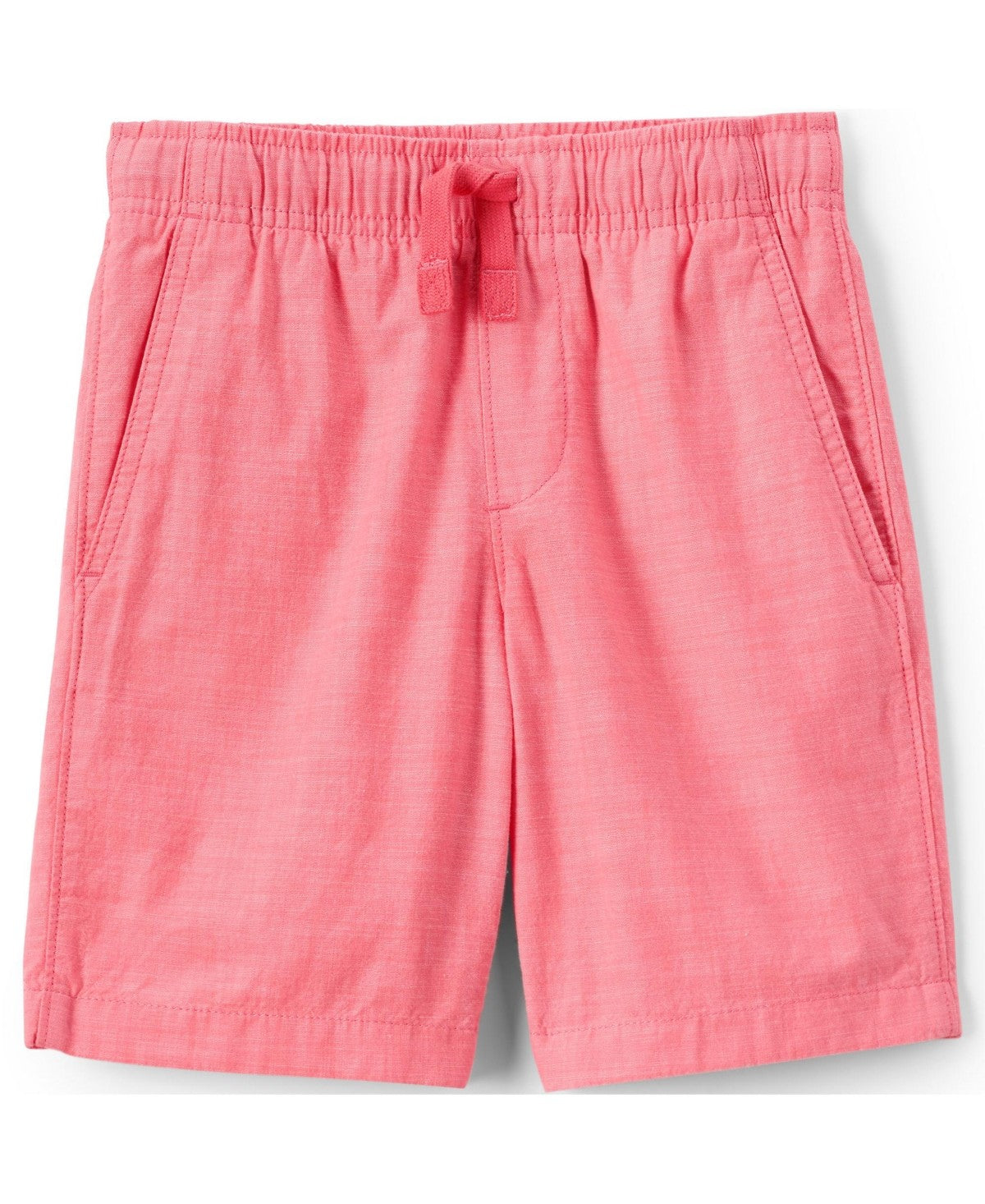 Lands' End Boys' Chambray Shorts, Size L (10/12), Washed Pink
