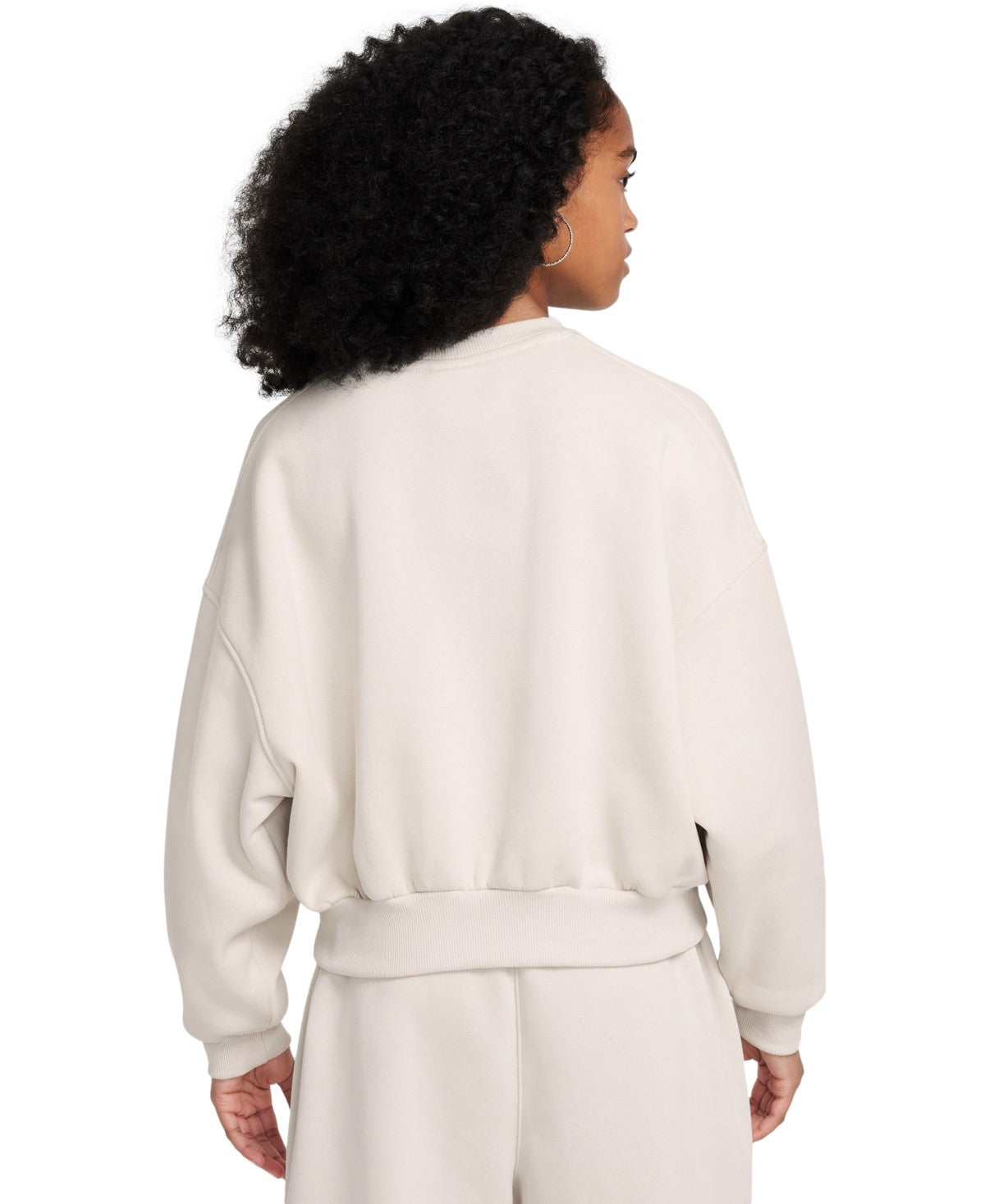 Nike Sportswear Club Fleece Sweatshirt - Light Bone/Volt, Size L Girl