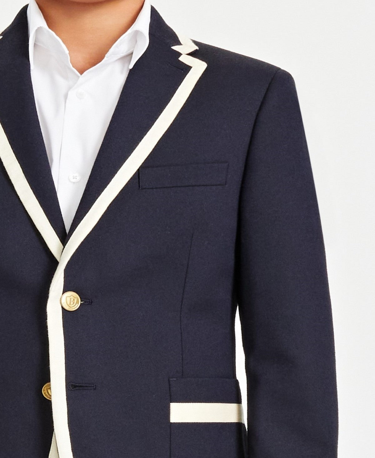 B By Brooks Brothers Boys Classic Stretch Suit Jacket 14R Midnight