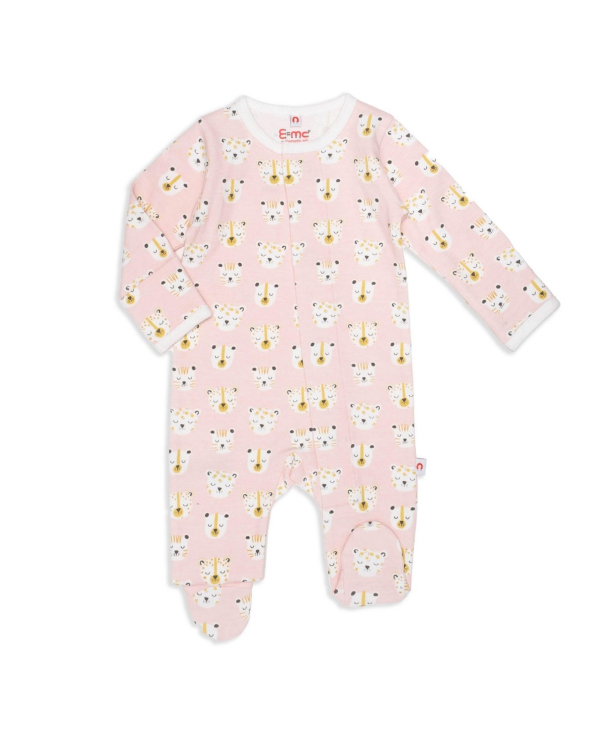 Easy Magnetic Close Baby Footie Cats Fancy - Newborn girl