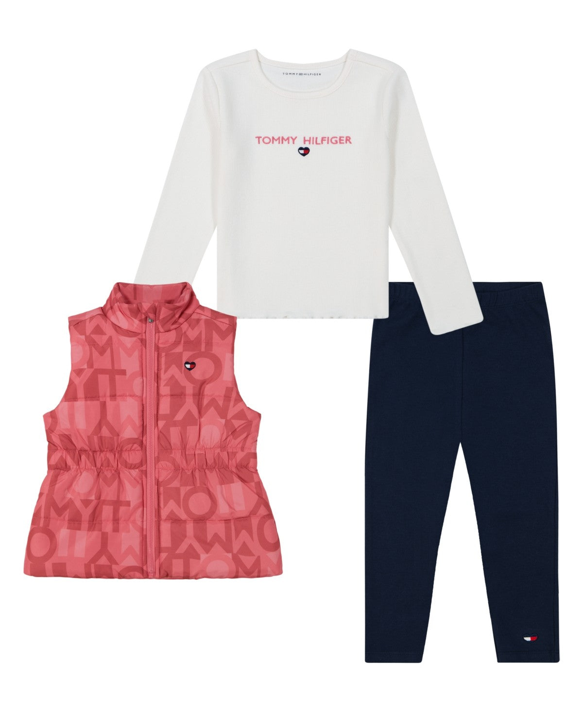 Tommy Hilfiger Girls' 3-Piece Outfit Set, Size 5
