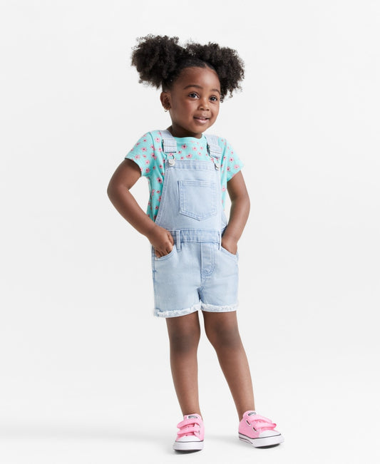 Epic Threads Toddler Girls Tulip Denim Shortalls 3T-