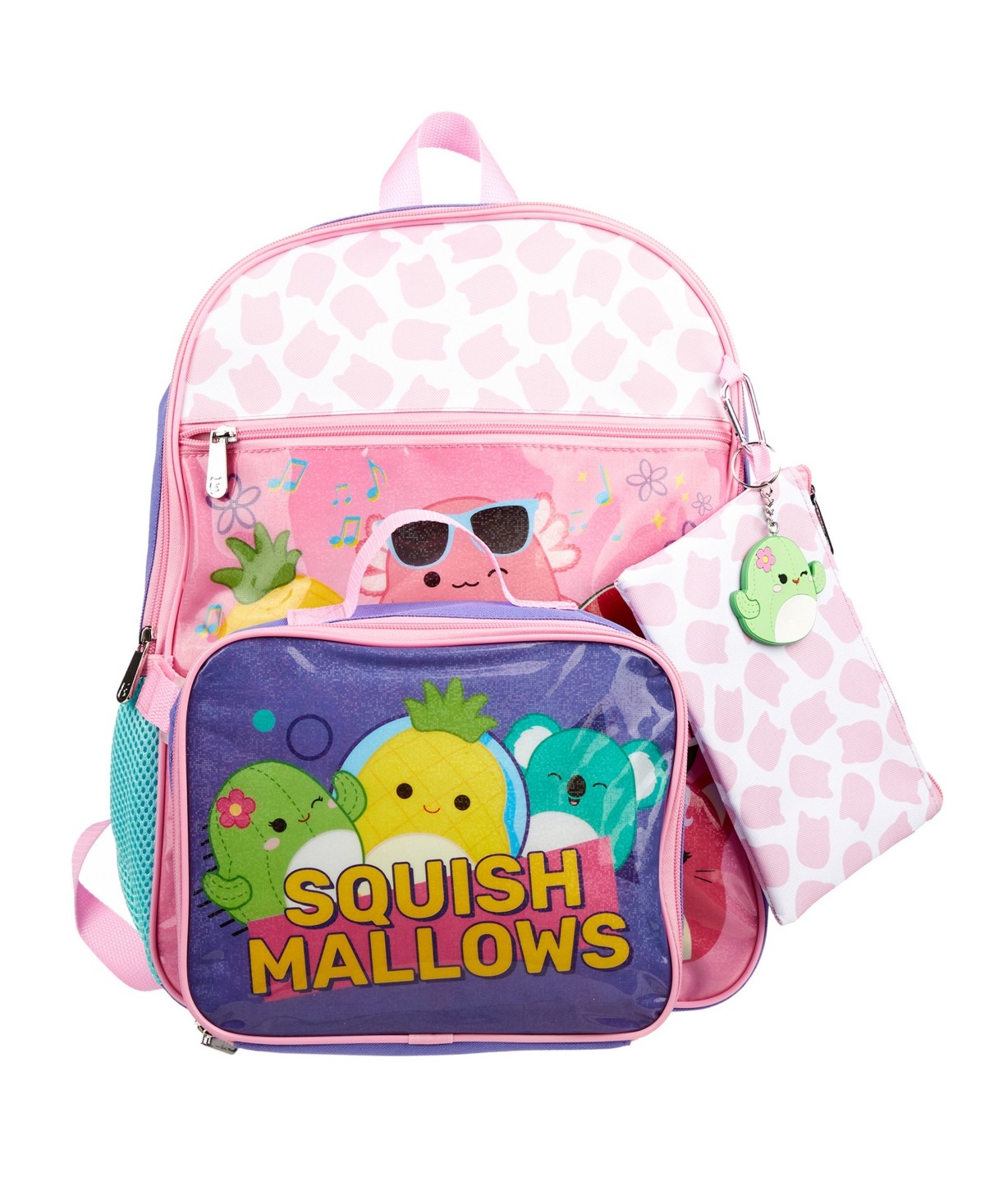 Squishmallows Girl's 5 P C Backpack Set - Pink