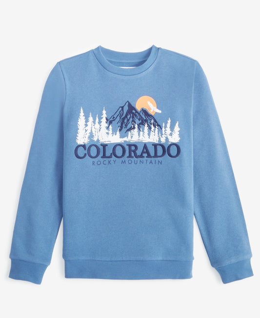 Grayson Threads Kids Boys Colorado Fleece Sweatshirt L Blue