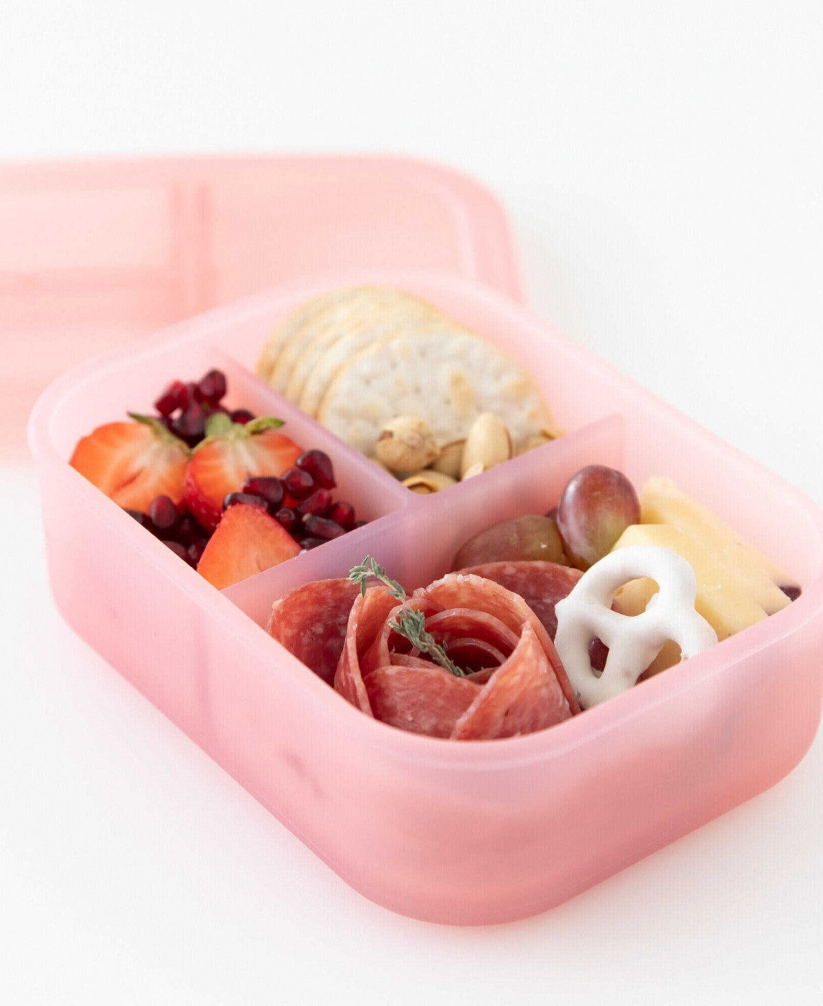 Bumkins Silicone Bento Box - Pink