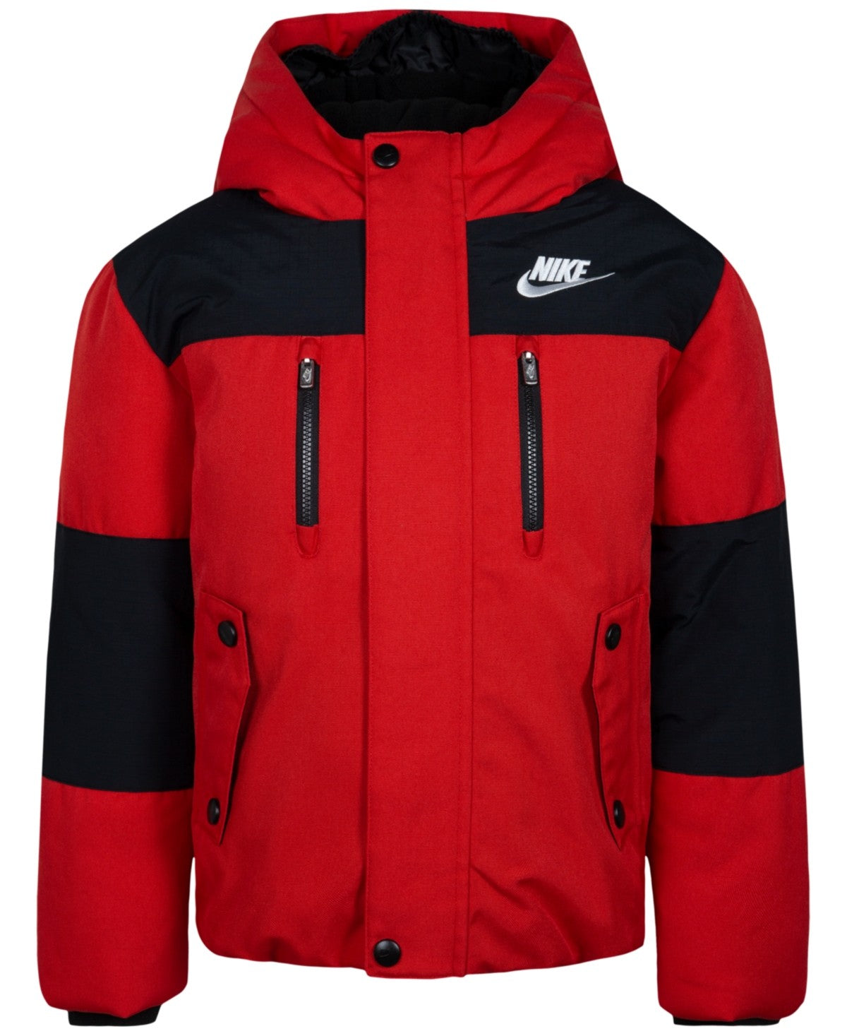 Nike Boys' Outdoor Woven Hooded Jacket, Bright Red, Size 6