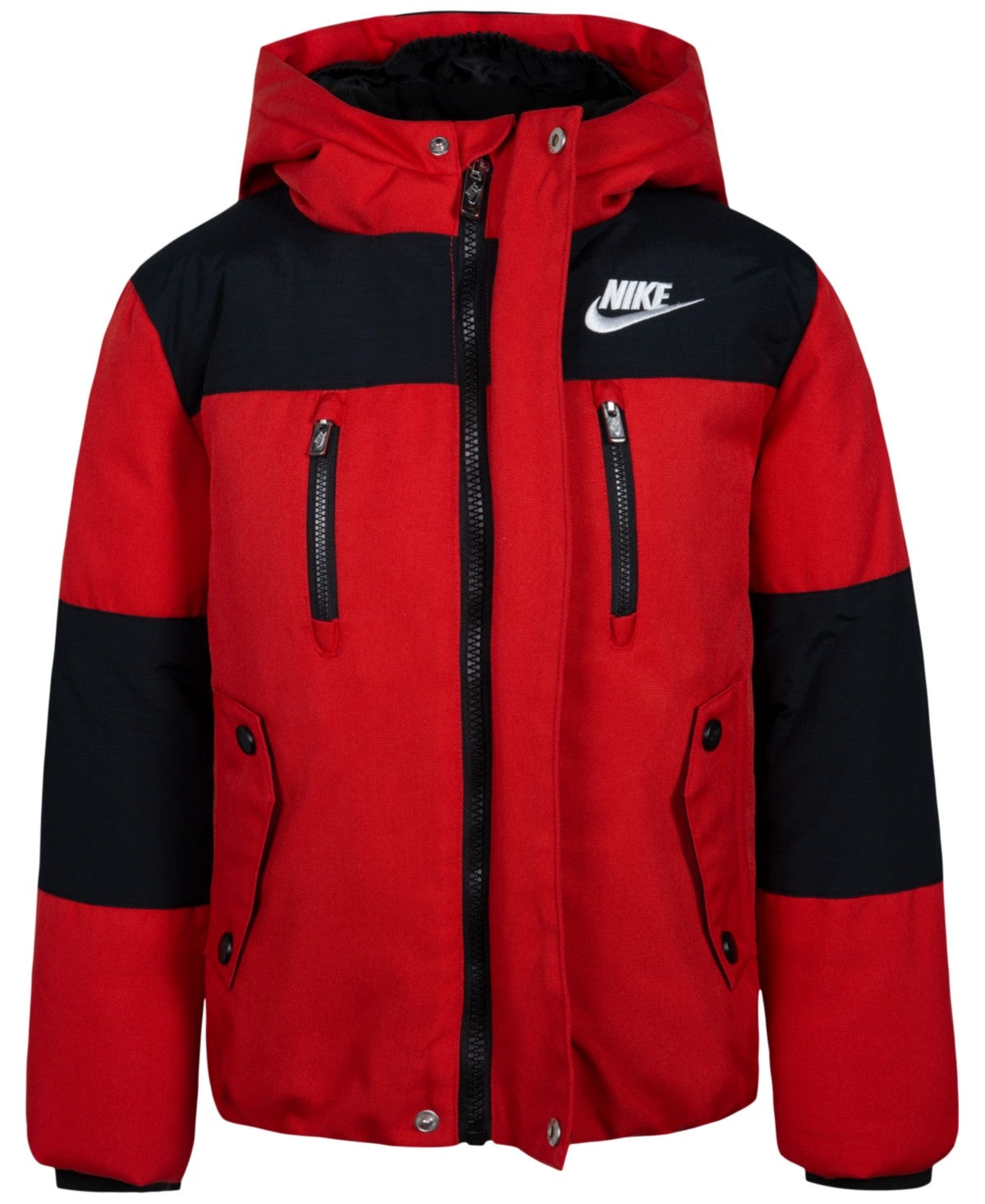 Nike Boys' Outdoor Woven Hooded Jacket, Bright Red, Size 6