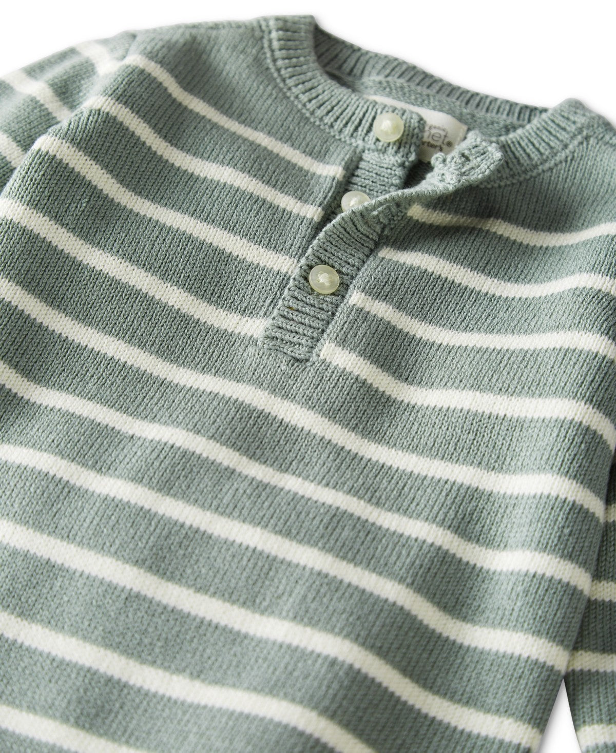 Carter's Organic Striped Jumpsuit, 6M Green Stripe boys