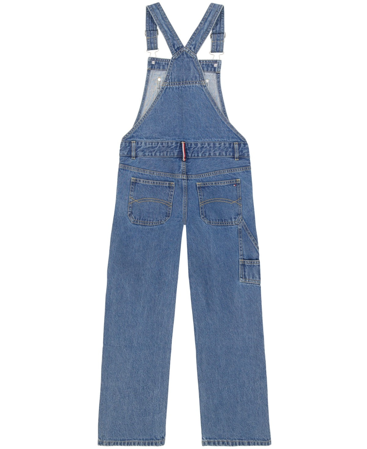 Tommy Hilfiger Girls Denim Wide Leg Overalls, Size 6X-