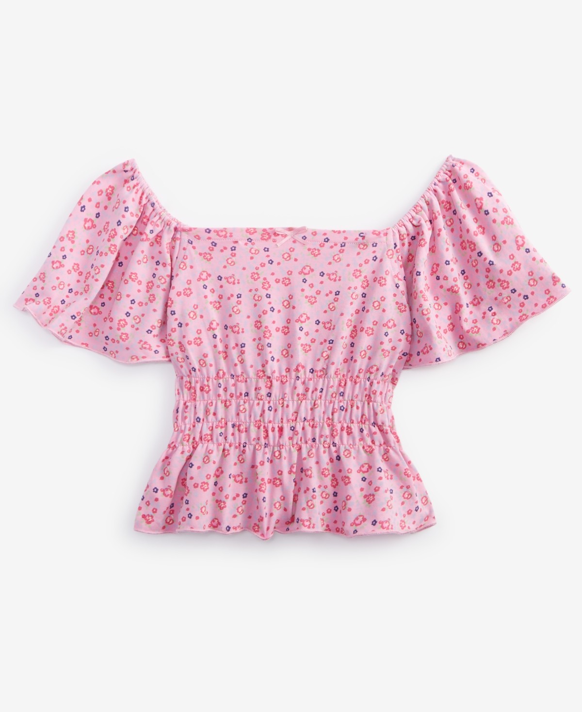 With Jules Flutter Sleeve Top Pink, girl XL