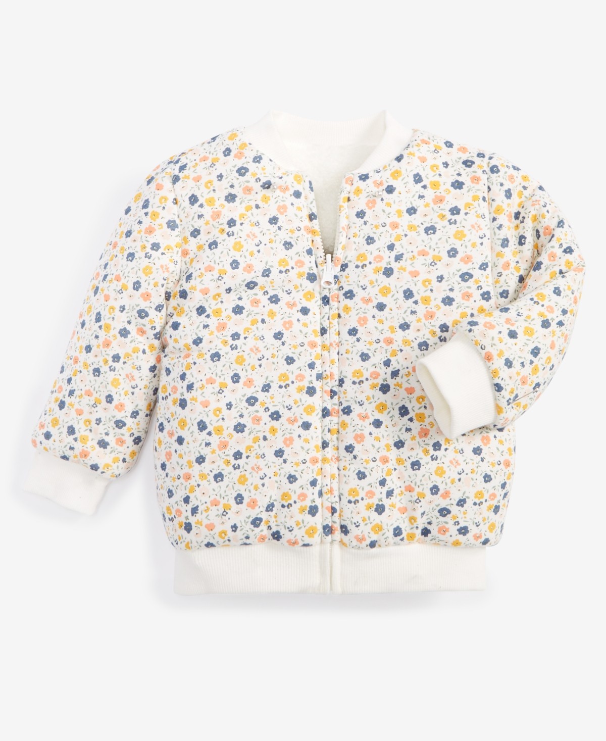 First Impressions Reversible Faux-Sherpa Jacket 0-3 Months - White girl