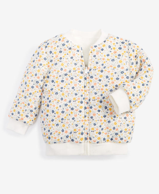 First Impressions Reversible Faux-Sherpa Jacket 0-3 Months - White girl