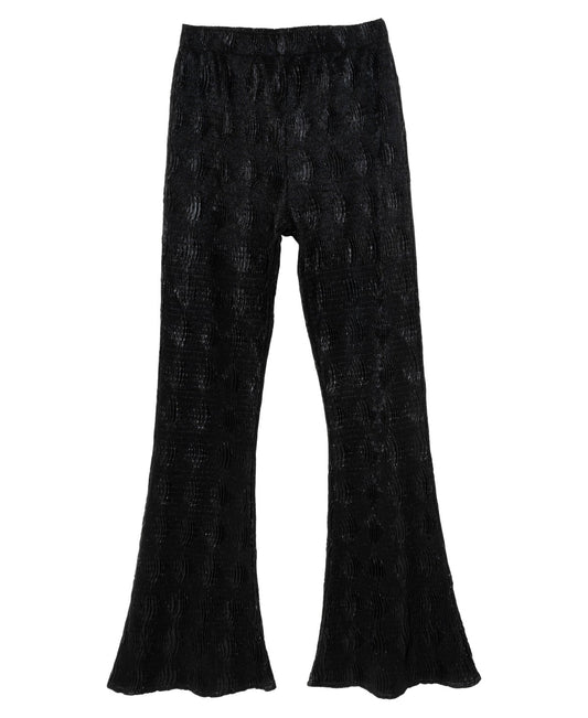 Stella 88 Textured Knit Flare Pant Black - Size S Girl