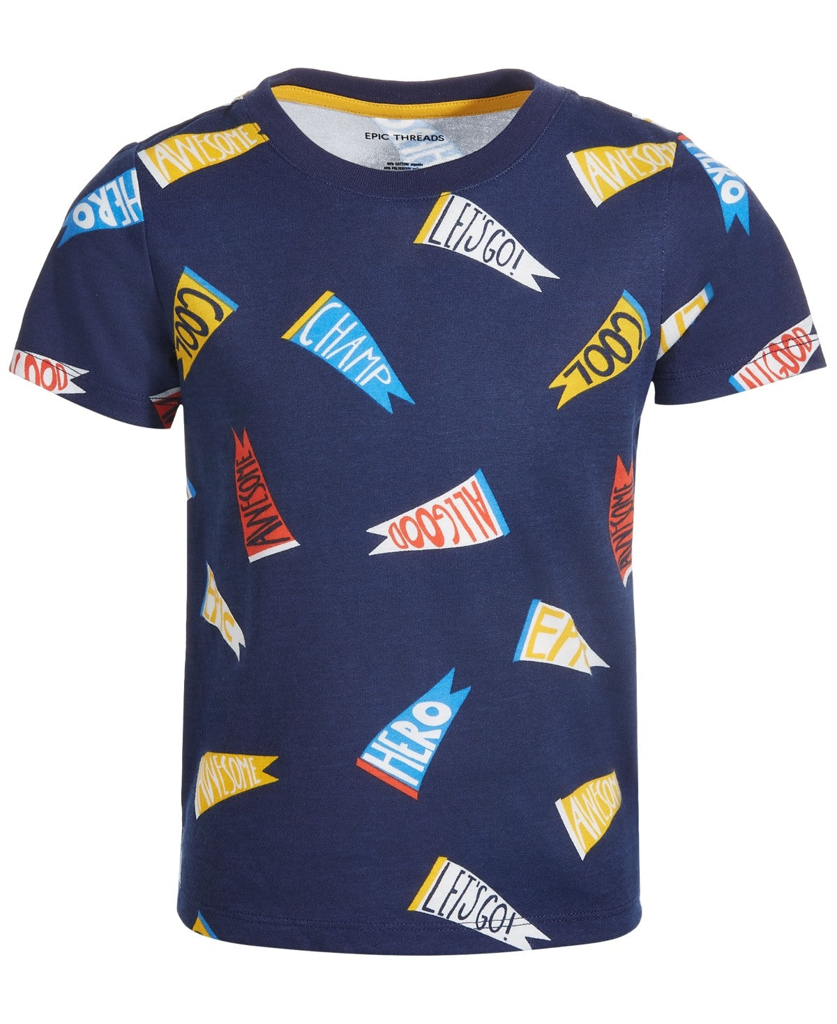 Epic Threads Toddler Boys Varsity T-Shirt, Medieval Blue, 2T