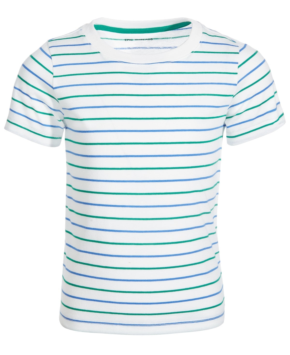 Epic Threads Toddler Boys Stripe T-Shirt 2T - Angel White