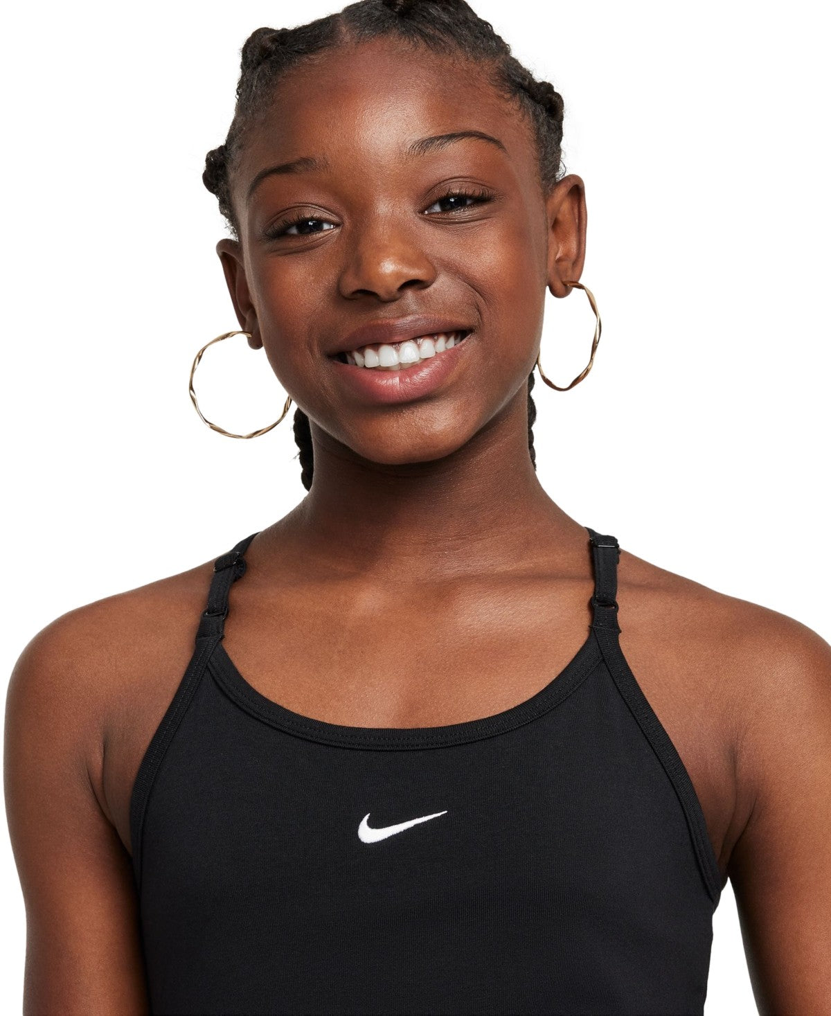 Nike Sportswear Dress for Girls, Large, Black/White
