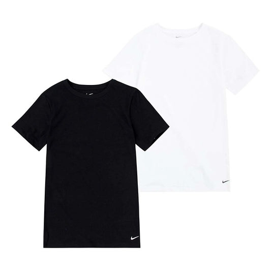 Nike Boys Crew Undershirt 2-Pack Black/White L