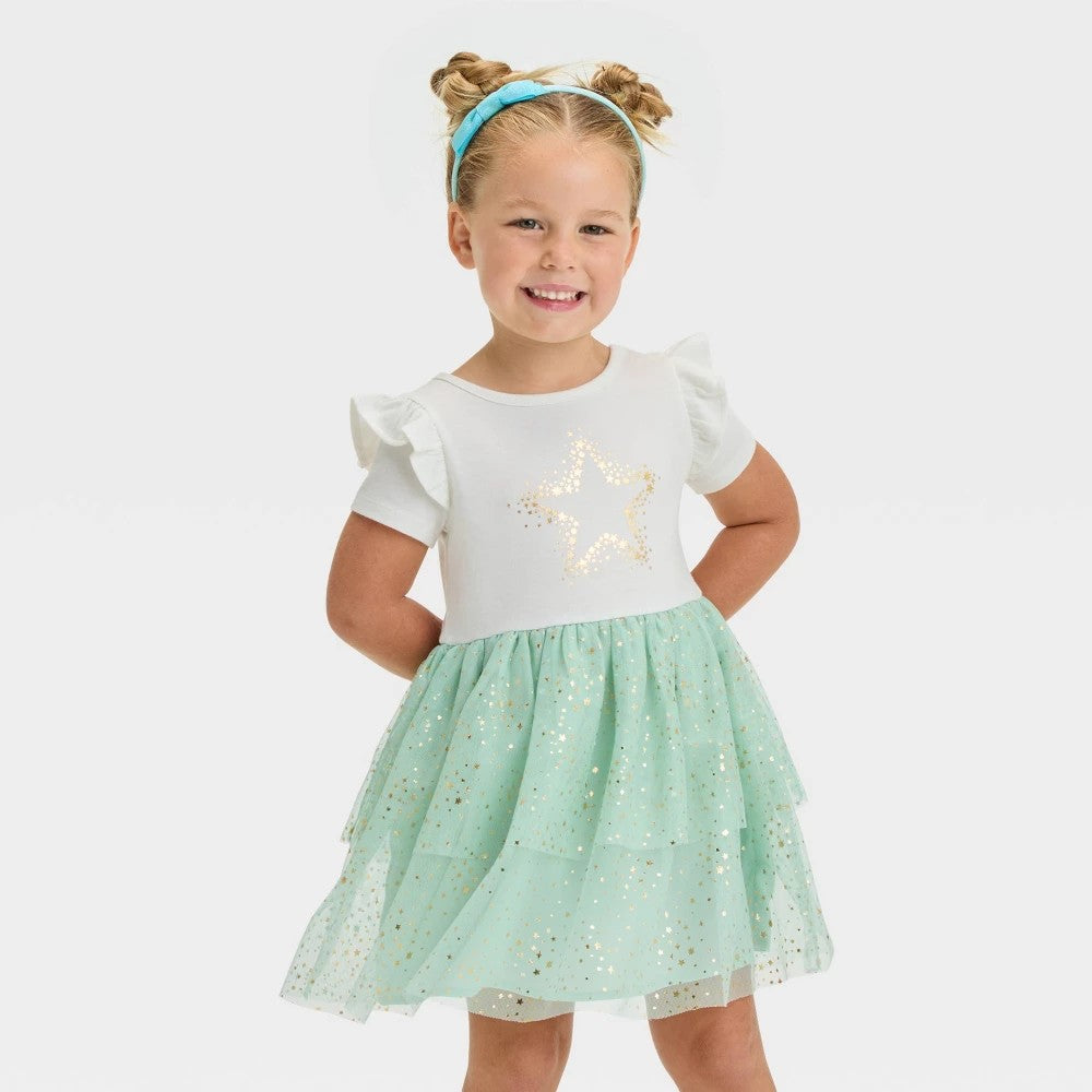 Cat & Jack Toddler Girls' Star Tulle Dress Size 2T