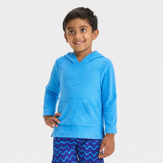 Cat & Jack Baby Boys' Sharks Pullover 12M - Blue