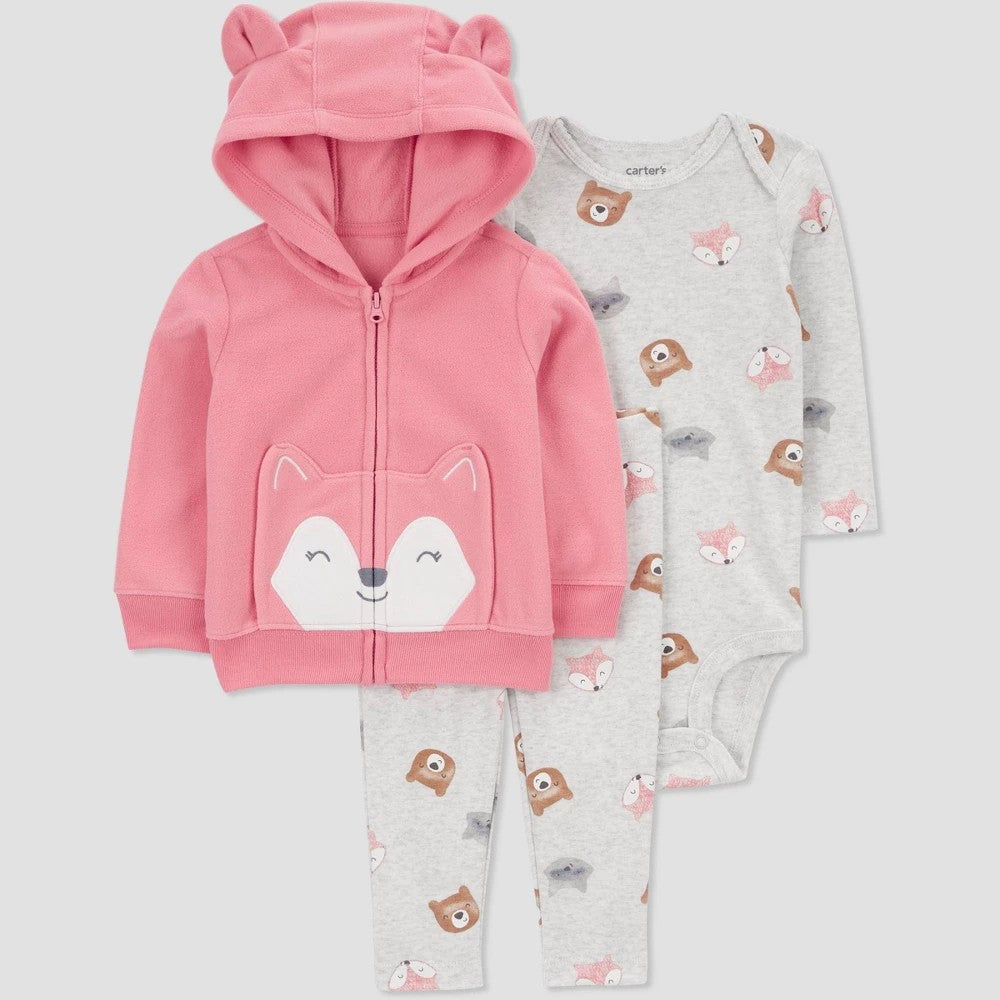 Carter's Just One You Newborn Fox Top & Bottom Set - Pink Girl