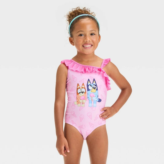 Bluey Girls' Swimsuit Pink 12M UPF 50+