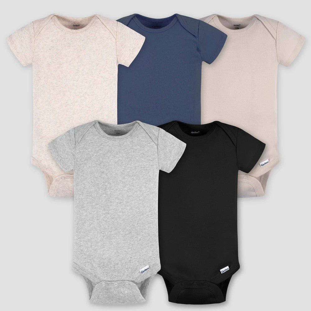Gerber Baby  Boys 5pk Onesies - Size 3-6M  Bodysuit