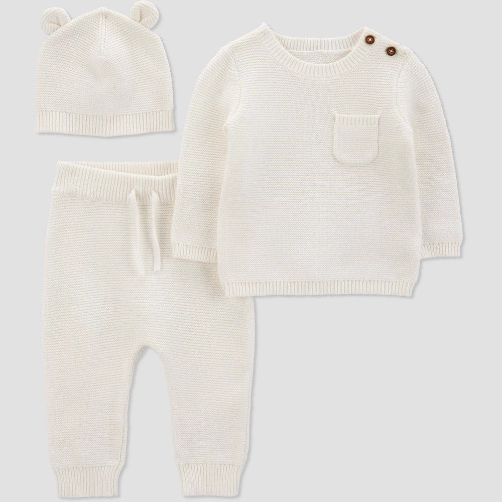 Carter's  Baby boys Bear Set - Cream, 9M