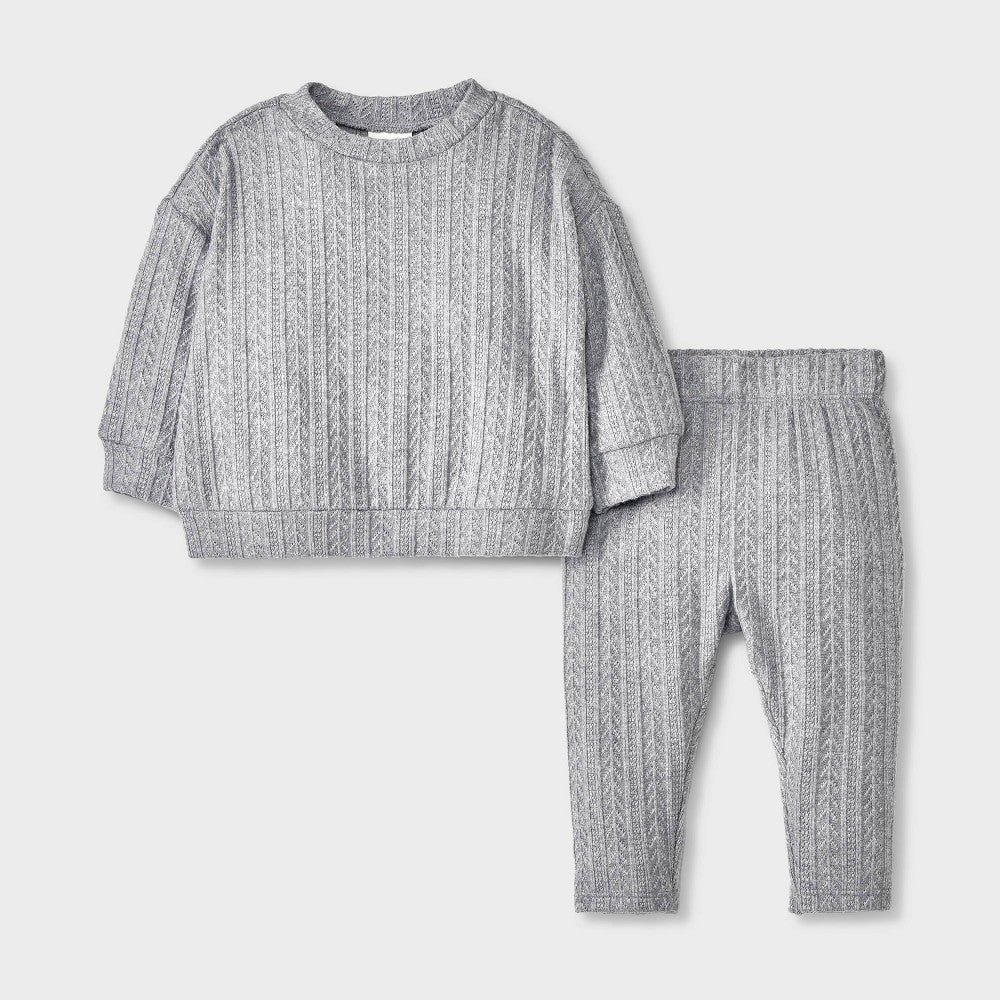 Baby Sweater Set - Cat & Jack™ Gray 12M