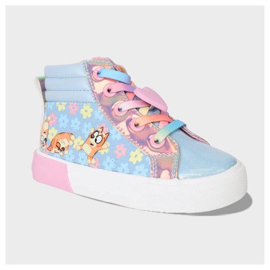 Bluey Toddler High-Top Sneakers - Blue Size 12T Canvas girl