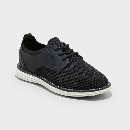 Cat & Jack Elijah Knit Dress Shoes Black Size 3 Boys