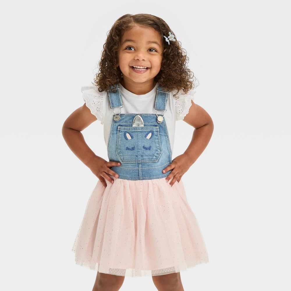 OshKosh B'gosh Unicorn Skirtall for Toddler Girls, 18M, Light Pink