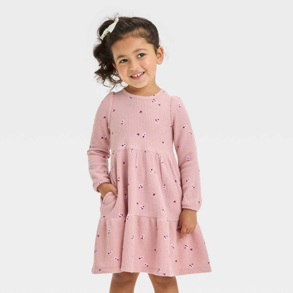 Cat & Jack Toddler Girls' Cozy Pink Dress Size S 18M