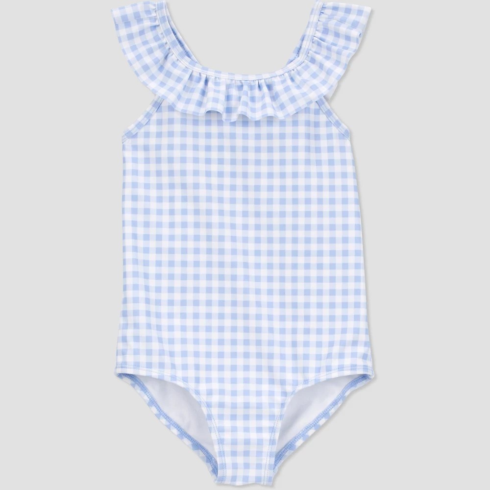 Carter's Toddler Girls' Ruffle One Piece Swimsuit 3T Blue
