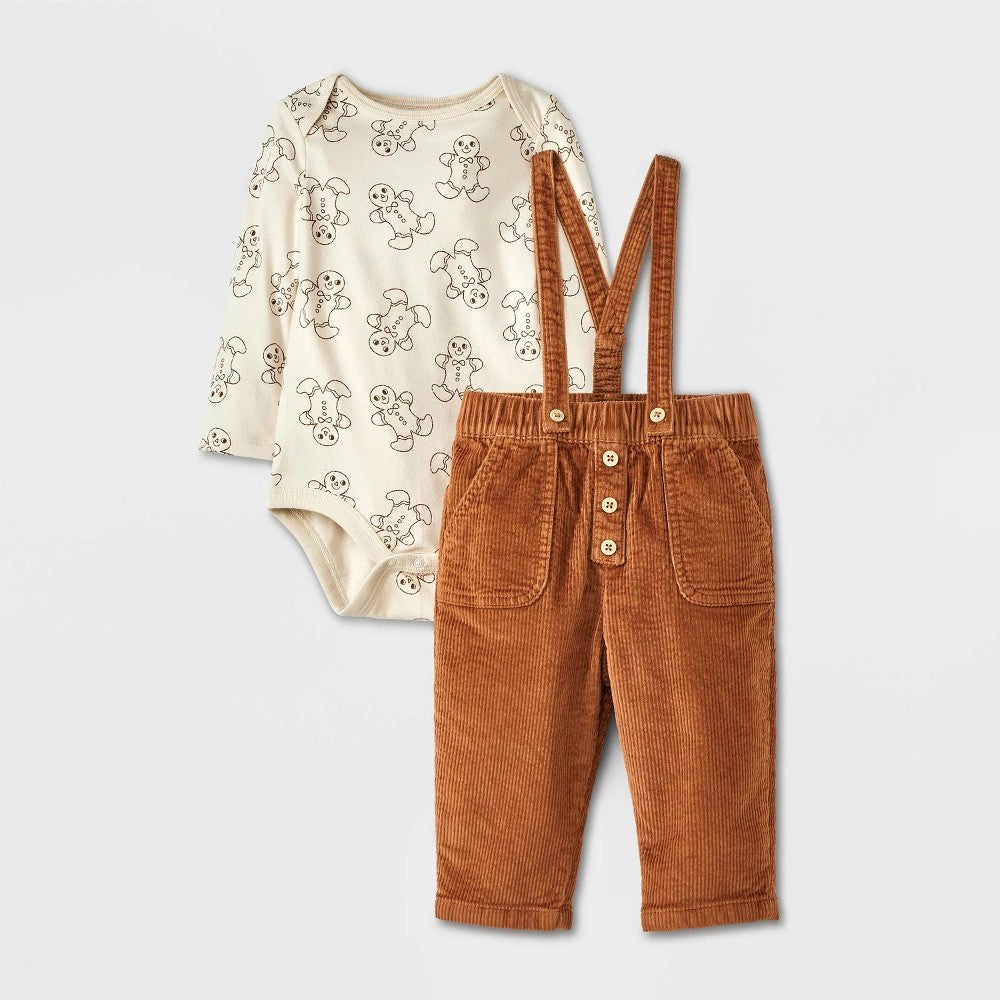 Cat & Jack Baby Boys' Gingerbread Set Brown 
18 months