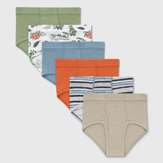 Hanes Toddler Boys Organic Cotton Briefs, Size 2/3T, 6-Pack