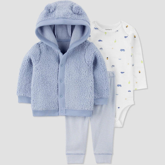 Carter's Just One You® Baby Bus 3pc Top & Bottom Set - Blue 9M