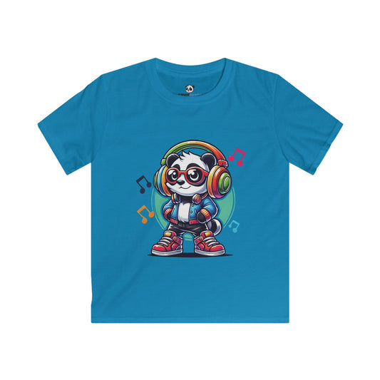 Rockin' Panda Vibes Kids Softstyle T-shirt