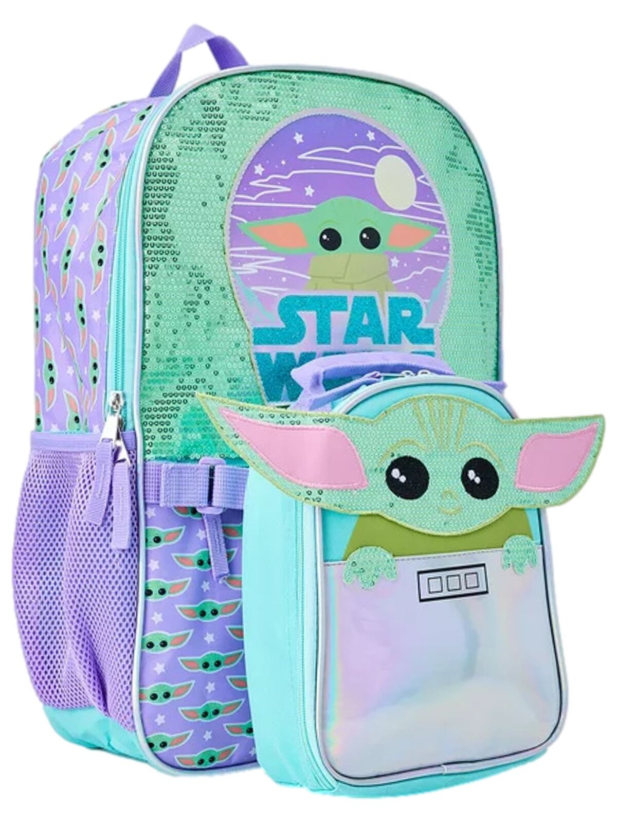 Accessory Innovation Baby Yoda 17" Laptop Backpack with Lunch Tote