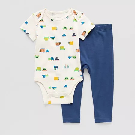 Okie Dokie Baby Boys 2-Pc. Pant Set, 18 Months, Blue