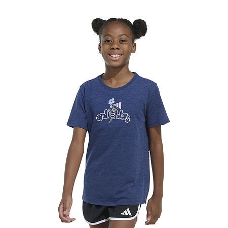 Adidas Girls Regular Fit Tee, Medium -
